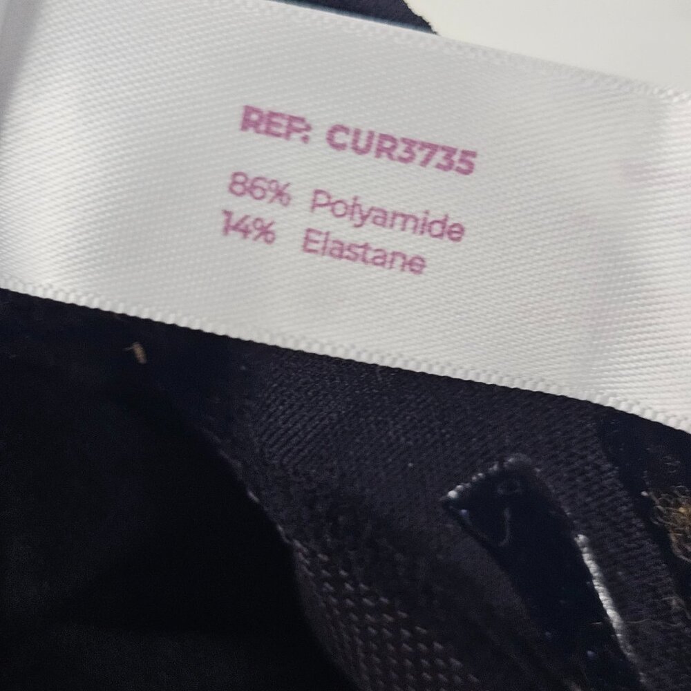 Curveez Women's Black High Waist Seamless Shaping Capri Leggings Size M NWT - Picture 11 of 16